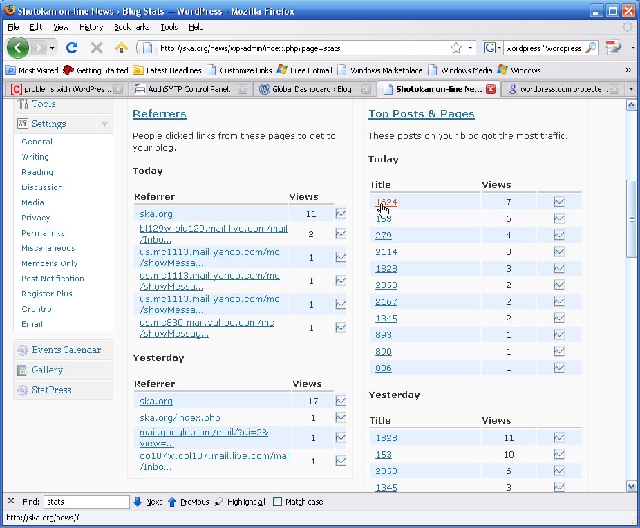 Wordpress+index.php+page